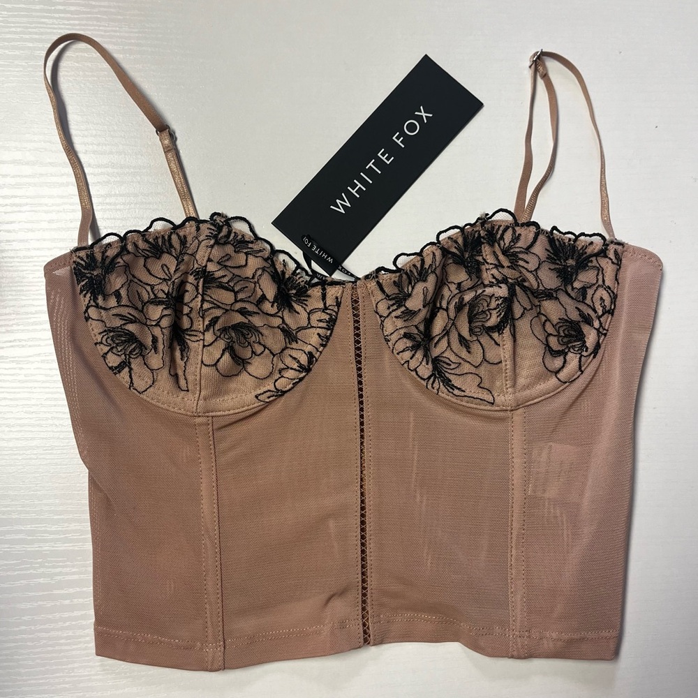 White box corset top